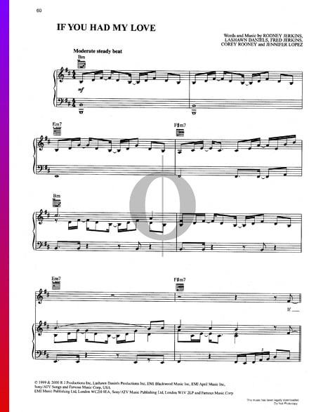 If You Had My Love Sheet Music