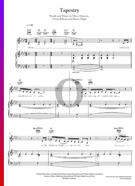 Tapestry Musik-Noten