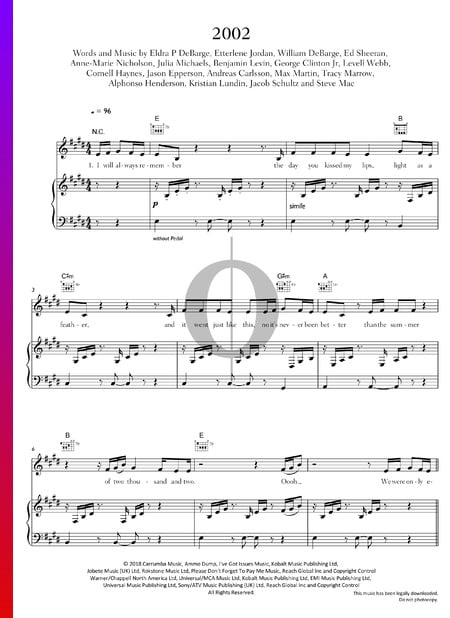2002 Musik-Noten