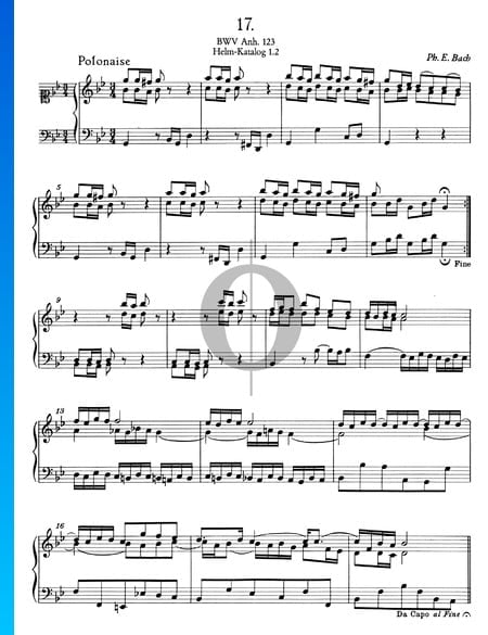 Polonaise G Minor Bwv Anh 123 Sheet Music Piano Solo Pdf Download Streaming Oktav