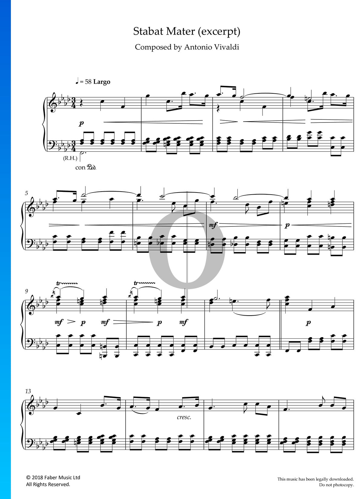 Uitdrukking lijden muur ▷ Stabat Mater, RV 621: 1. Largo Sheet Music (Piano Solo) | PDF Download -  OKTAV