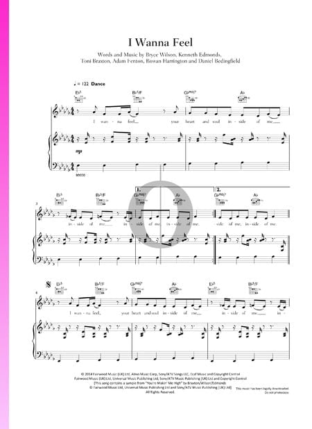 I Wanna Feel Sheet Music