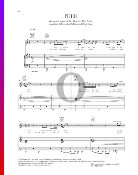 The Fire Musik-Noten