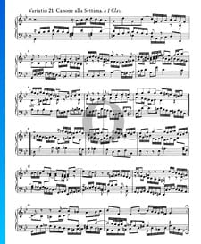 Variations Goldberg, BWV 988: Variatio 21. Canone alla Settima. a 1 Clav.