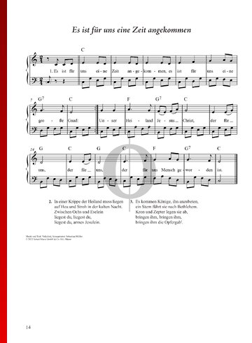 Es Ist Für Uns Eine Zeit Angekommen Sheet Music