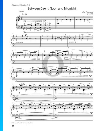 Between Dawn, Noon and Midnight Partitura