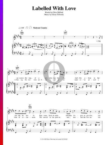 Labelled With Love Sheet Music