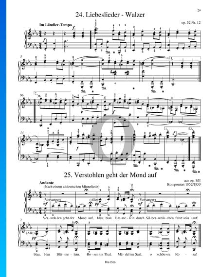 Liebeslieder - Walzer, Op. 52 Nr. 12 Musik-Noten