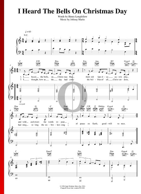 I Heard The Bells On Christmas Day Sheet Music