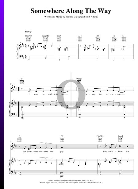 Somewhere Along The Way Sheet Music
