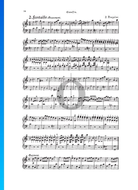 Fantasie, Douzaine II, Nr. 2: Gravement, TWV 33:14 Musik-Noten
