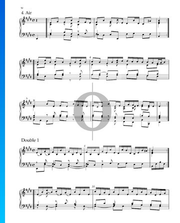 Suite Nr. 5 E-Dur, HWV 430: 5. Double Musik-Noten