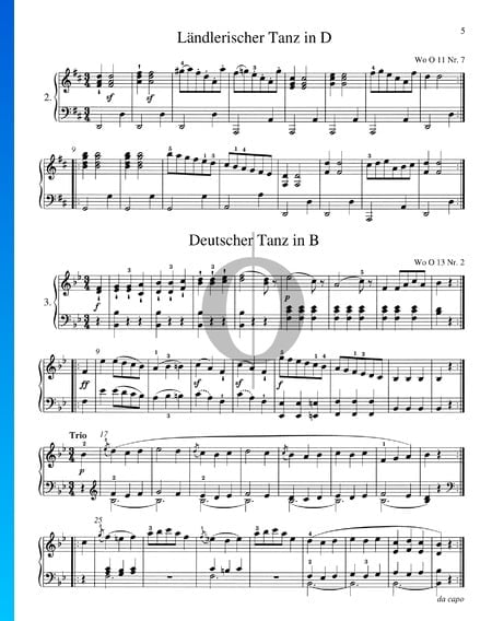 Dance in B-flat Major, WoO 13 No. 2 Sheet Music