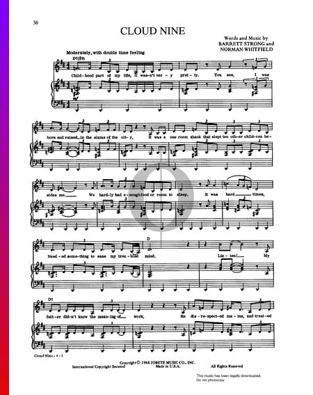 Cloud Nine Sheet Music