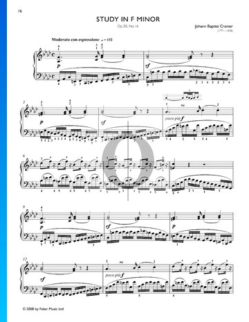 Etüde in f-Moll, Op. 30 Nr. 16ü Musik-Noten