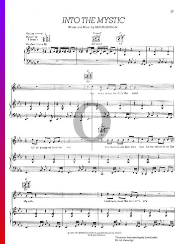 Into The Mystic Sheet Music