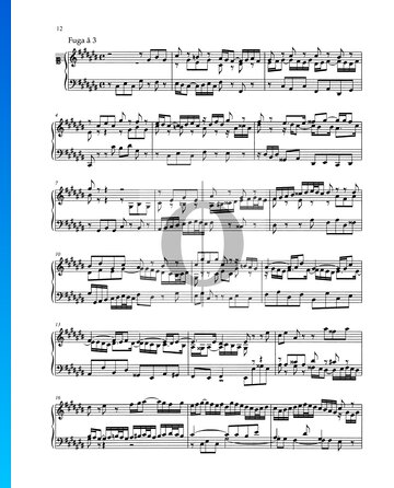 Fuga en do sostenido mayor, BWV 872 Partitura