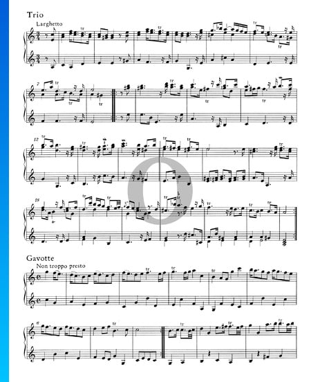 Sonate C-Dur, HWV 578: 3. Gavotte Musik-Noten