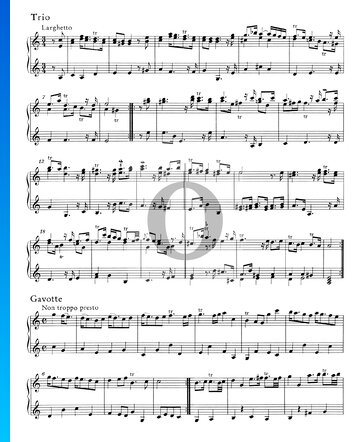 Partition Sonate en Do Majeur, HWV 578: 3. Gavotte