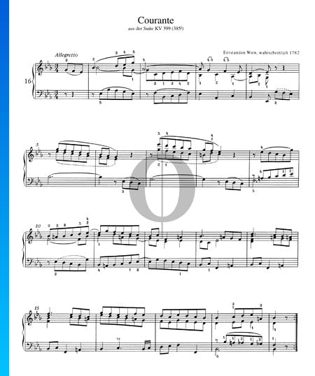 Suite C Major, KV 399 (385i): 3. Courante