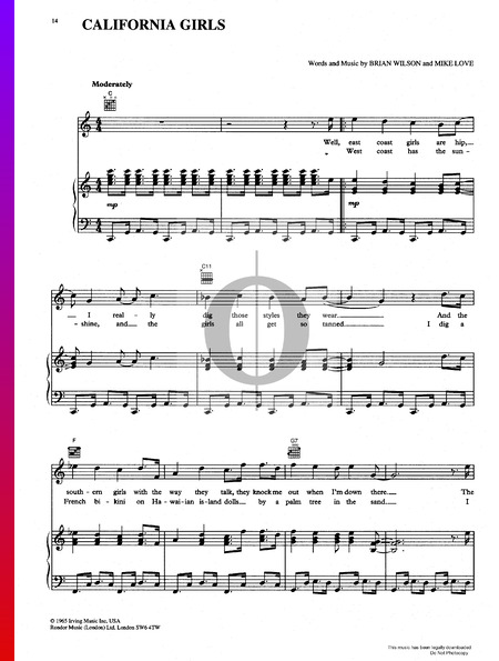 California Girls Sheet Music