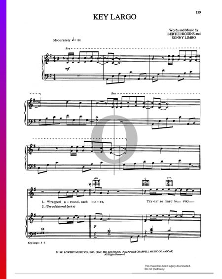 Key Largo Sheet Music