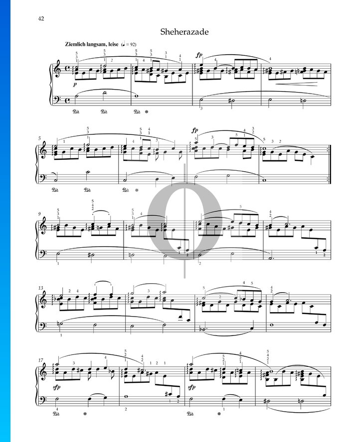 Sheherazade, Op. 68 No. 32 (Robert Schumann) Piano Sheet Music - OKTAV