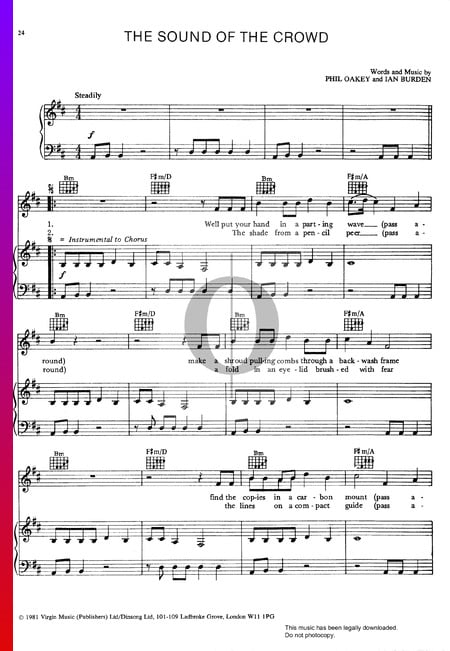 The Sound Of The Crowd Sheet Music