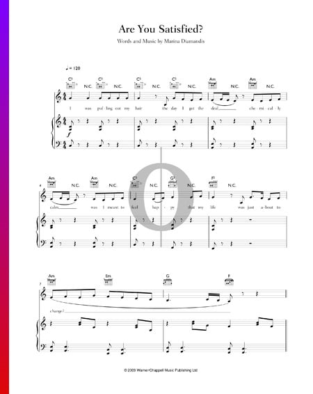 Are You Satisfied Musik-Noten