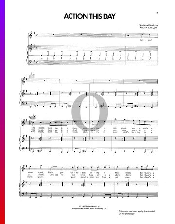 Action This Day Sheet Music