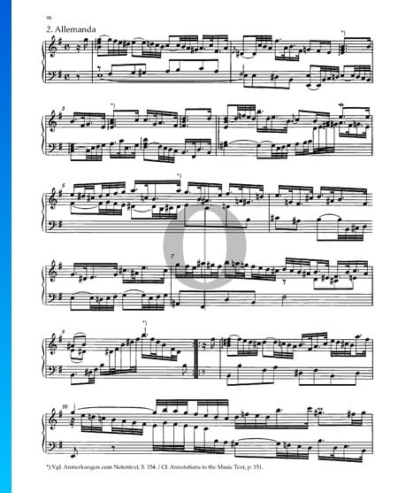 Partita 6, BWV 830: 2. Allemanda