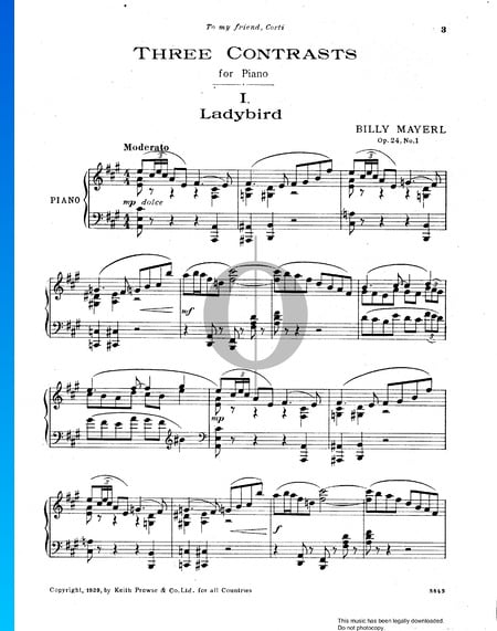 Three Contrasts, Op. 24: No. 1 Ladybird Musik-Noten