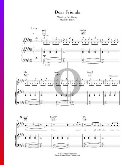 Dear Friends Sheet Music