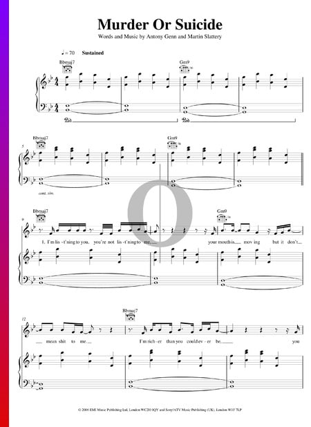 Murder Or Suicide Musik-Noten
