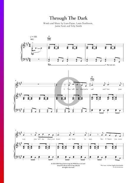 Through The Dark Musik-Noten