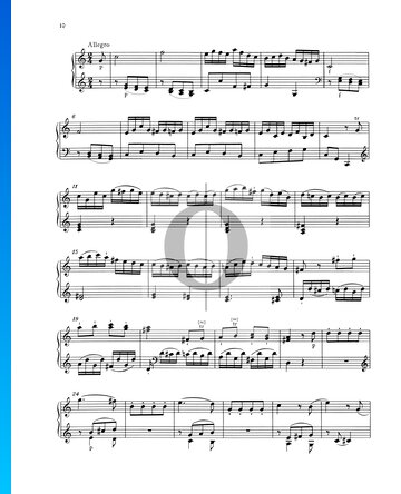 Sonata para piano n.º 1 en do mayor, KV 279 (189d): 3. Allegro Partitura