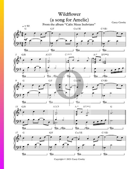 Wildflower (A Song for Amelie) Partitura
