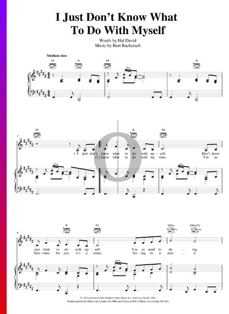 I Just Don't Know What To Do With Myself Musik-Noten