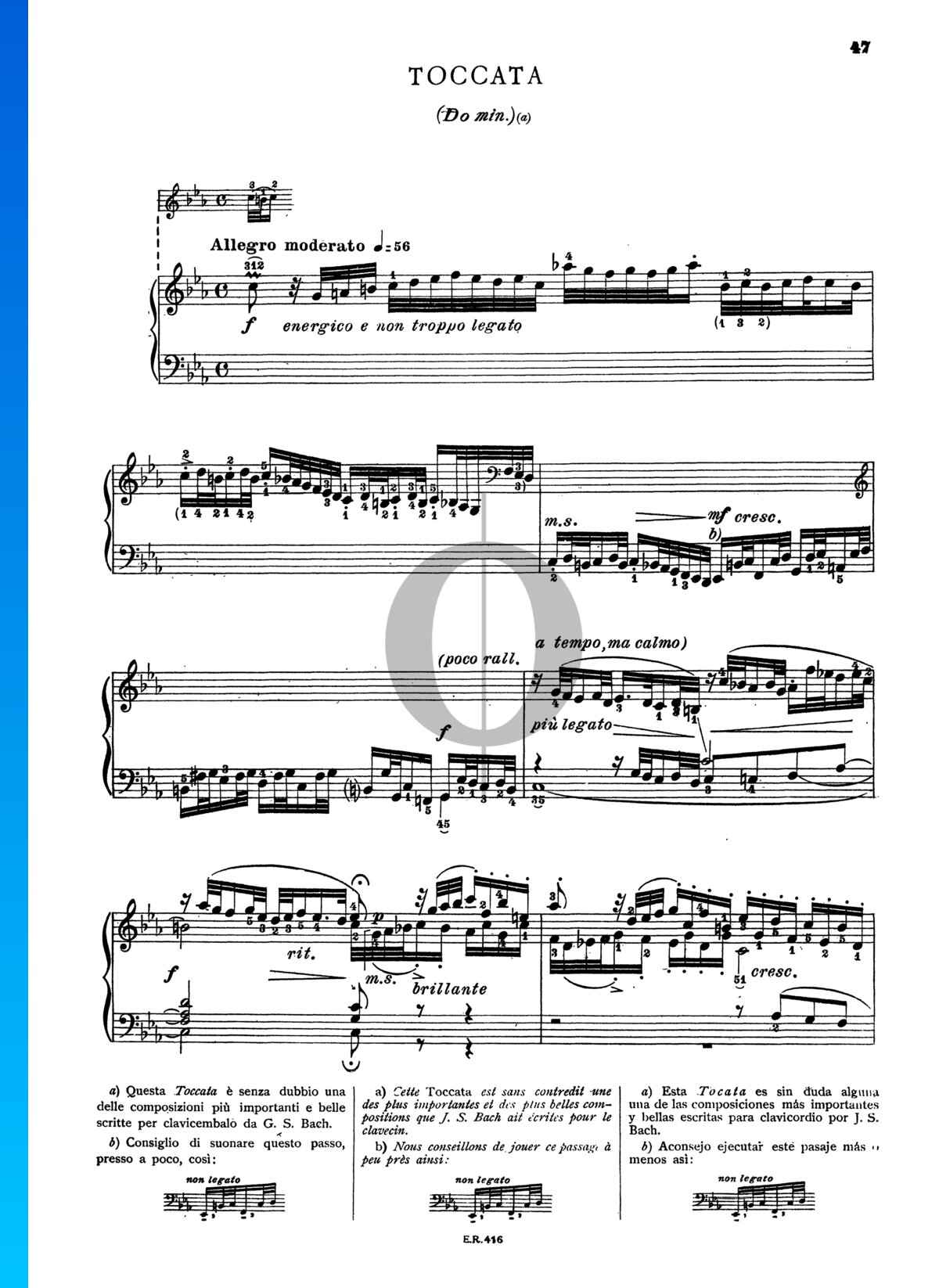 Toccata And Fugue In C Minor BWV 911 Johann Sebastian Bach Piano 