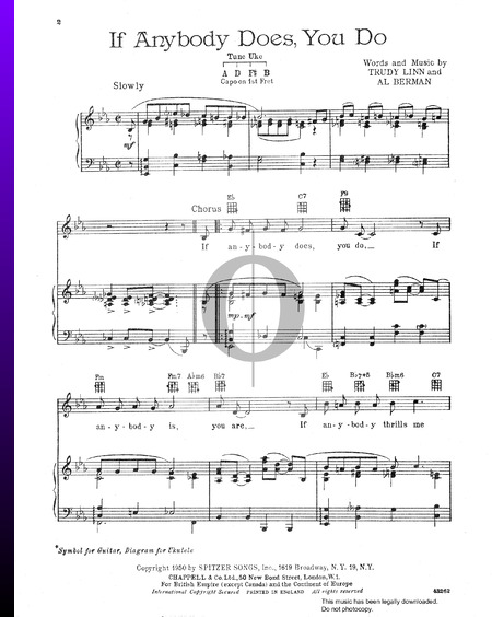 If Anybody Does, You Do Sheet Music