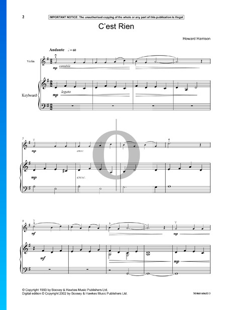 C'est Rien Partitura