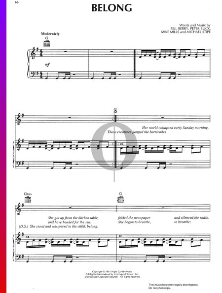 Belong Musik-Noten