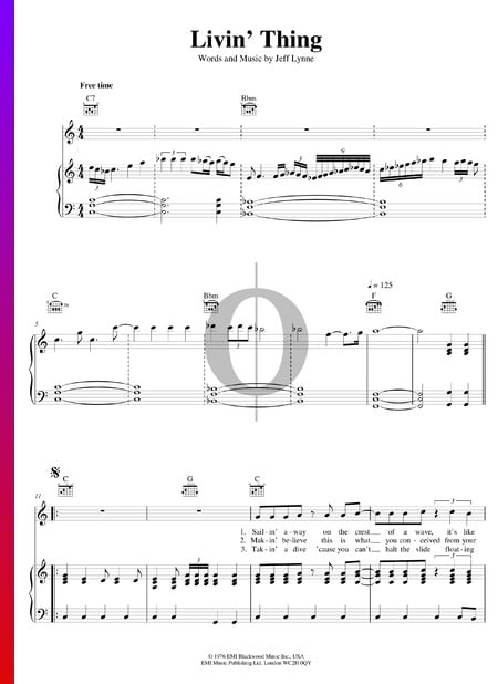 Livin' Thing Musik-Noten