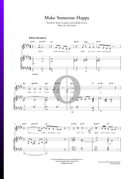 Make Someone Happy Sheet Music