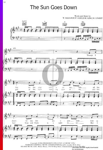 The Sun Goes Down (Living It Up) Sheet Music