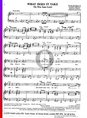What Does It Take (To Win Your Love) Sheet Music