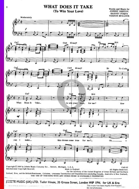 What Does It Take (To Win Your Love) Musik-Noten