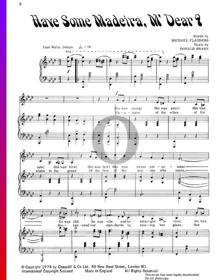 Have Some Madeira, M'Dear? Partitura