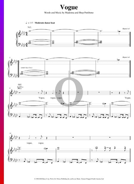 Vogue Sheet Music