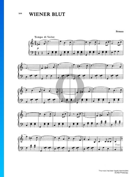 Vienna Blood, Op. 354 Sheet Music